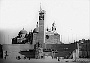 1938-Padova-Costruzione tribuna d'onore eretta dinanzi alla storica Basilica di Santa Giustina,per il discorso del duce.(foto Turri) (Adriano Danieli)